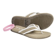 S.H.E. Hemp Sandals - Flip-Flops (For Women) in White - Closeouts