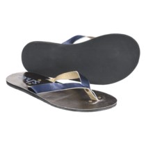 S.H.E. Metallic Sandals - Flip-Flops (For Women) in Blue - Closeouts