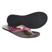 S.H.E. Metallic Sandals - Flip-Flops (For Women) in Dark Pink - Closeouts