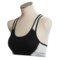 Black/White Shebeest Power Flex Sports Bra (For Women)