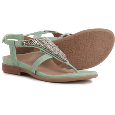 Aetrex Sheila Beaded Leather Sandals (For Women) - MINT (37 )