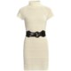 She’s Cool Belted Sweater Dress - Turtleneck, Short Sleeve (For Women)