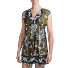 She’s Cool Surplice Neck ITY Knit Dress (For Women) in Olive - Closeouts