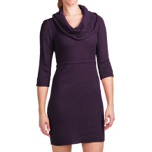 She’s Cool Sweater Dress - Cowl Neck, 3/4 Sleeve (For Women) in Purple - Closeouts