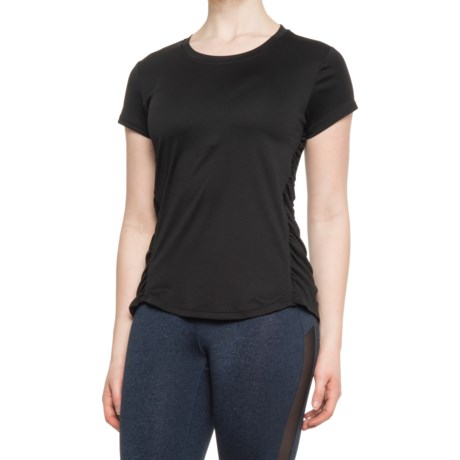 Eddie Bauer Shirred T-Shirt - Short Sleeve (For Women) - BLACK (S )