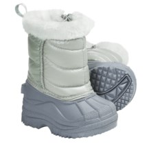 Side Zip Snow Boots (For Toddlers and Kids) in Silver - Closeouts