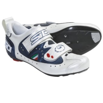 Sidi T2 Carbon Road Cycling Shoes - 3-Hole (For Men) in Midnight/White
