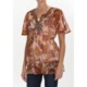 Sienna Rose Beaded Georgette Tunic Shirt - Short Sleeve (For Women)