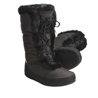 Sierra Designs Fireside Down Booties - Waterproof, 700 Fill Power, Lace-Ups (For Women) in Black