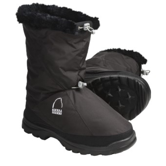 Sierra Designs Mountain Down Booties - Waterproof, 700 Fill Power (For Women) in Black