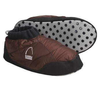 Sierra Designs Quilted Pattern Down Moccasins - 700 Fill Power (For Men) in Truffle