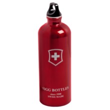 Sigg Classic Aluminum Water Bottle - 1.0L, Screw Top, BPA-Free in Swiss Cross Red - Closeouts
