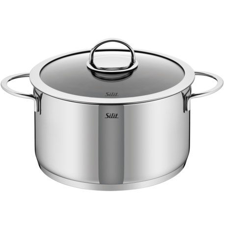 Silit Vignola High Casserole with Lid 18/10 Stainless Steel, 6.6 qt.