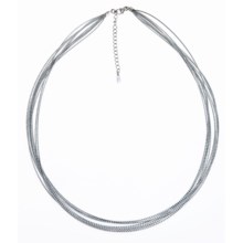 Silver Express Metallic Cord Necklace - 10 Strand in Silver - Closeouts
