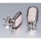 Silver Express Pink Shell Post Earrings