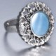 Silver Express Shell Round Ring