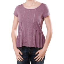 Silver Jeans Ladder Tape T-Shirt - Short Sleeve (For Women) in Grape - Closeouts