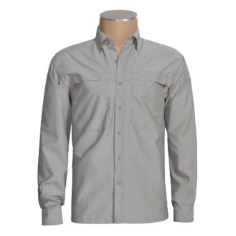 Simms Blue Water Fishing Shirt - UPF 50+, Long Sleeve (For Men) in Grey