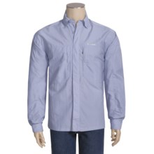 Simms Flyaway Fishing UPF 30 Shirt - No Fly Zone Insect Repellent, Long Sleeve (For Men) in Blue - Closeouts