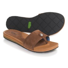 Simple Suntan Sandals - Leather, Flip-Flops (For Women) in Bruin - Closeouts