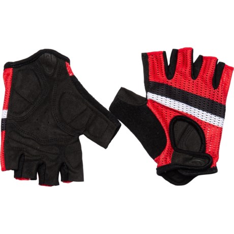 Giro Siv Retro Cycling Gloves (For Men) - BRIGHT RED/STRIPE (M )