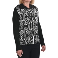 Skadi Alpaca Cardigan Sweater (For Women) in Black/Ivory - Closeouts