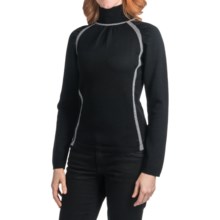 Skea Turtleneck Sweater - Merino Wool (For Women) in Black/Grey - Closeouts