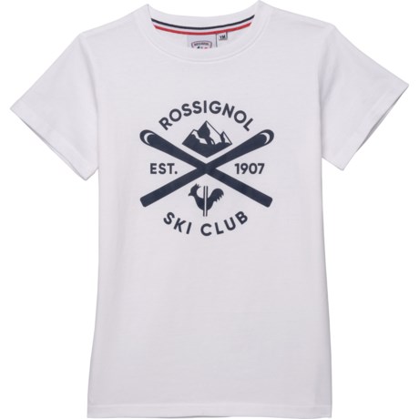 Rossignol Ski Club T-Shirt - Short Sleeve (For Big Boys) - WHITE (L )