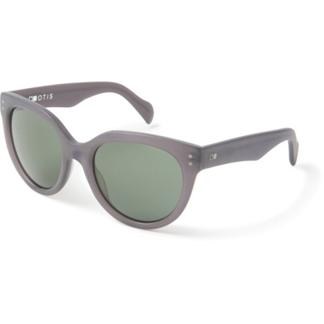 Otis Skinny Dip Sunglasses - Glass Lenses (For Women) - MATTE BLACK SEA GLASS/GREY ( )