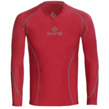 Skins Bio Sport Base Layer Top - V-Neck, Long Sleeve (For Men) in Red - Closeouts