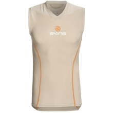 Skins Bio Sport Base Layer Top - V-Neck, Sleeveless (For Men) in Flesh Tone - Closeouts