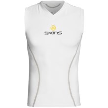 Skins Bio Sport Base Layer Top - V-Neck, Sleeveless (For Men) in White - Closeouts