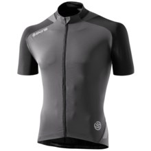 Skins C400 Cycling Jersey - UPF 50+, Full Zip, Short Sleeve (For Men) in Black/Grey - Closeouts