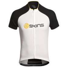 Skins Cycle Pro Cycling Jersey - UPF 50+, Full Zip, Short Sleeve (For Men) in White/Black - Closeouts