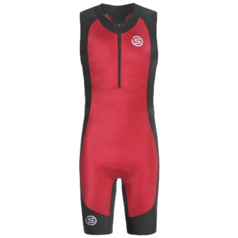 Skins Tri400 Compression Triathlon Suit - UPF 50+ (For Men) in Red/Black