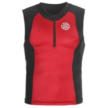 Skins Tri400 Compression Triathlon Top - UPF 50+, Sleeveless (For Men) in Red/Black - Closeouts