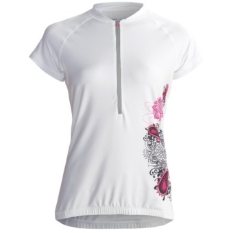 Skirt Sports Cycling Jersey - Short Sleeve (For Women) in White