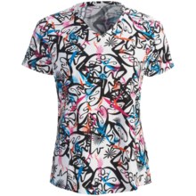 Skirt Sports Free Me T-Shirt - V-Neck, Short Sleeve (For Women) in Pow Print - Closeouts