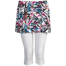 Skirt Sports Lotta Breeze Capri Skirt (For Women) in Pow Print/White - Closeouts