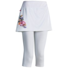Skirt Sports Lotta Breeze Capri Skirt (For Women) in White/Print Design - Closeouts