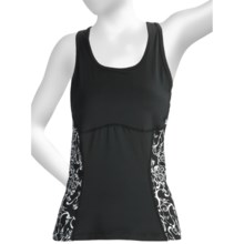 Skirt Sports Sexy Back Tank Top - Built-In Shelf Bra (For Women) in Black/Alta Moda Print - Closeouts