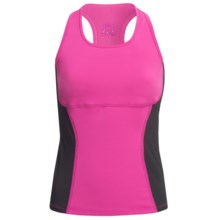 Skirt Sports Sexy Back Tank Top - Built-In Shelf Bra (For Women) in Pink Crush/Black - Closeouts