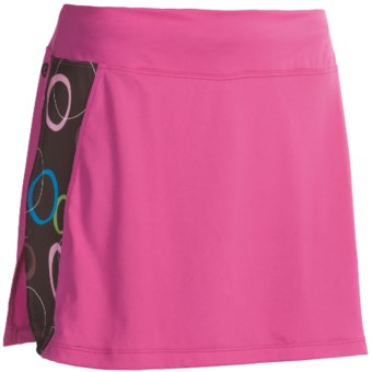 Skirt Sports Twilight Gym Girl Ultra Skort - Built-In Shorts (For Women) in Pink Crush/Hot Chocolate Print