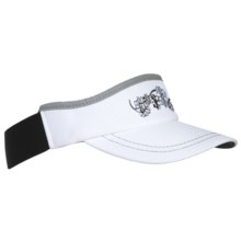 Skirt Sports Visor Hat - CoolMax® (For Women) in White/Alta Moda Print - Closeouts