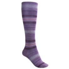 SmartWool Arabica Stripe Socks - Merino Wool, Over-the-Calf (For Women) in Lavendar Heather - 2nds