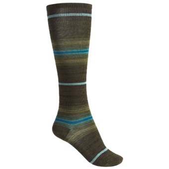 SmartWool Arabica Stripe Socks - Merino Wool, Over-the-Calf (For Women)