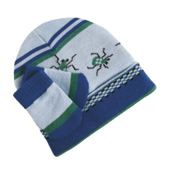 SmartWool Argyle Hat and Mitten Set - Merino Wool (For Infant Boys) in Blueprint