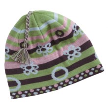 SmartWool Bubble Stripe Beanie Hat - Merino Wool (For Kids) in Deep Purple - Closeouts
