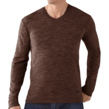 SmartWool Capitol Peak Sweater - V-Neck, Long Sleeve (For Men) in Espresso Heather - Closeouts