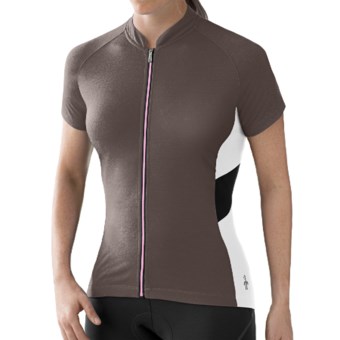 SmartWool Channing Cycling Jersey - Merino Wool, Short Sleeve (For Women) in Carbon